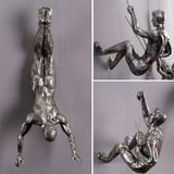 Climbing Man Resin Iron Wire Wall Hanging Decoration-Home Décor