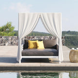 Outdoor Rope Weaving Patio Daybed with Cushions- CharmyDecor