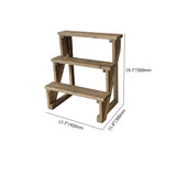 Estante de escalera de soporte de macetas de madera de 3 niveles para exteriores